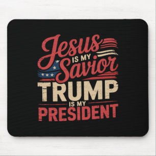 Mousepad Jesus é meu salvador é meu presidente bíblico