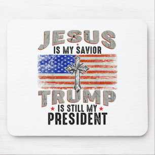 Mousepad Jesus É Meu Salvador Trump Ainda É Meu Presidente