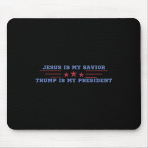 Mousepad Jesus É Meu Salvador Trump É Meu Presidente