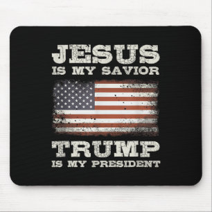 Mousepad Jesus é meu salvador, Trump é meu presidente