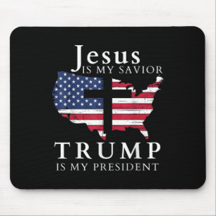 Mousepad Jesus É Meu Salvador Trump É Meu Presidente, Eua