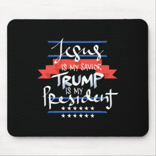 Mousepad Jesus É Meu Salvador Trump É Meu Presidente Patrió