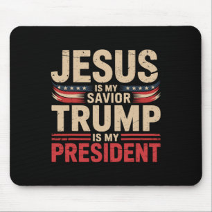 Mousepad Jesus É Meu Salvador Trump É Meu Presidente Pro-tr