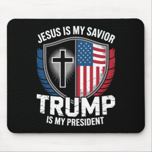 Mousepad Jesus É Meu Salvador Trump É Meu Presidente Pro-tr