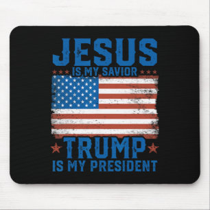 Mousepad Jesus É Meu Salvador Trump É Meu Presidente Trump