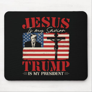 Mousepad Jesus É Meu Salvador Trump É Meu Presidente Trump 