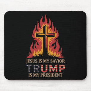 Mousepad Jesus É Meu Salvador Trump Meu Presidente Conserva