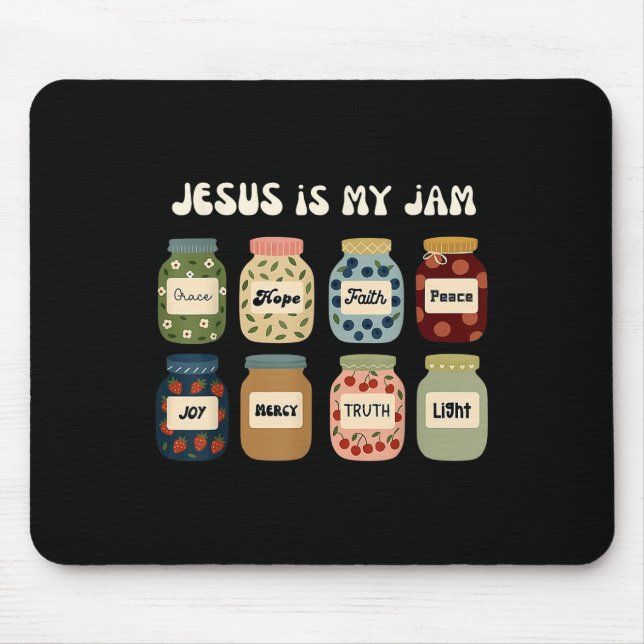 Mousepad Jesus É Minha Paixão Fé Cristã Religiosa Versículo (Frente)