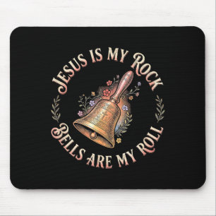 Mousepad Jesus É Minha Rocha Sininhos São Meu Rolo Divertid