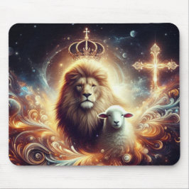 Mousepad Jesus é o Leão e o Lamb