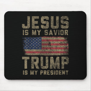Mousepad Jesus é o meu salvador Trump é o meu presidente _1