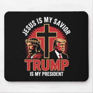 Mousepad Jesus é o meu salvador trump meu presidente Christ