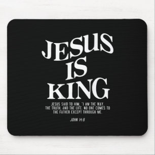 Mousepad Jesus é o rei John Bíblia verso religioso cristão