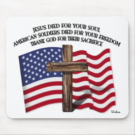 Mousepad Jesus e os Soldados Americanos cruz robusta US...