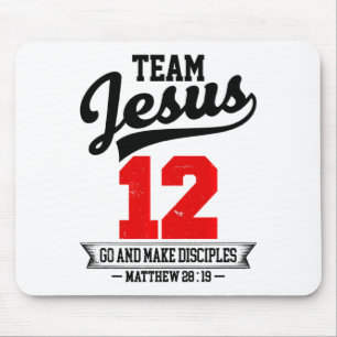 Mousepad Jesus E Time De Beisebol Jesus Cristão Mateus 28