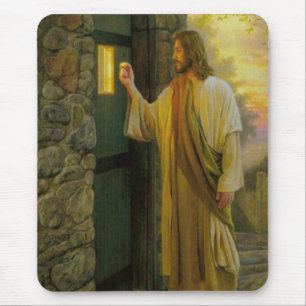 Mousepad Jesus em seu vintage da porta