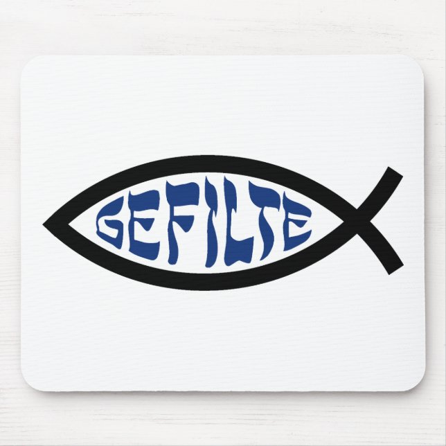 Mousepad Jesus Gefilte Fish - Humor Judaico da Páscoa Judai (Frente)