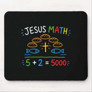 Mousepad Jesus Matemática 2 Peixes 5 Pães Alimenta Os 5000