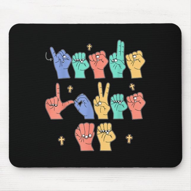 Mousepad Jesus Me Ama Como Criança Cristã Jesus Você Sin (Frente)
