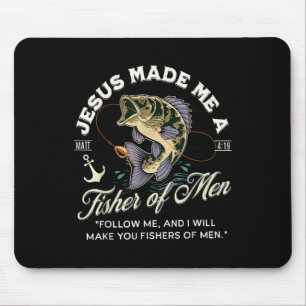 Mousepad Jesus Me Fez Um Fisher De Homens Engraçado Peixe C