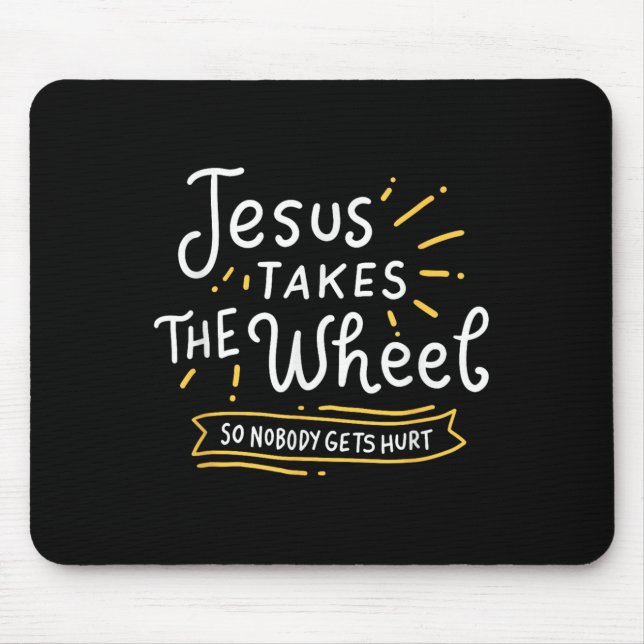 Mousepad Jesus Motivacional Leva A Roda A Fé Religiosa (Frente)