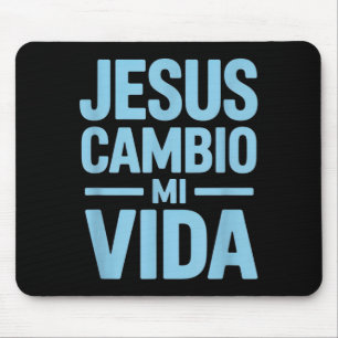 Mousepad Jesus mudou minha vida ditado engraçado em espanho
