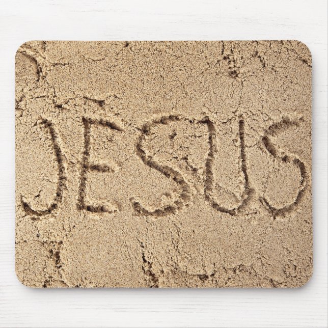 Mousepad Jesus na areia (Frente)