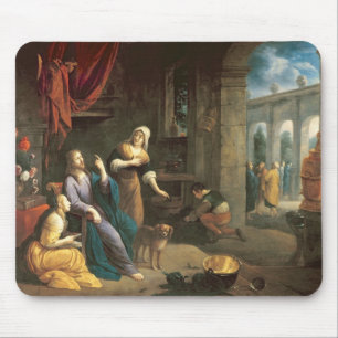 Mousepad Jesus na casa de Martha e de Mary
