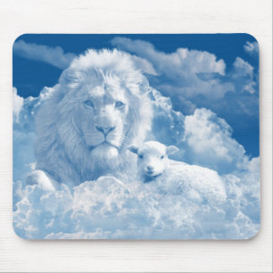 MOUSEPAD JESUS O LAMB E JESUS O LÍON
