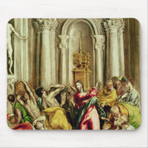 Mousepad Jesus que conduz os comerciantes do templo
