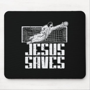 Mousepad Jesus Salva Futebol de Futebol Goleiro Cristiano G