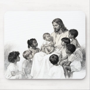 Mousepad Jesus Sentado com Crianças