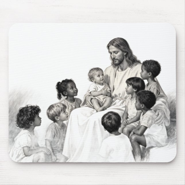 Mousepad Jesus Sitting with Children (Frente)
