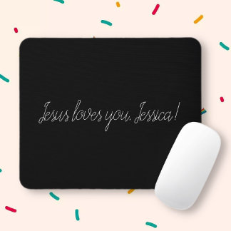 Mousepad Jesus te ama (adicione um nome ou exclua)