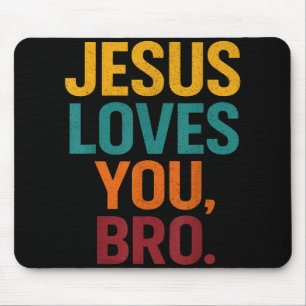 Mousepad Jesus Te Ama Bro Crianças Cristãs Engraçadas