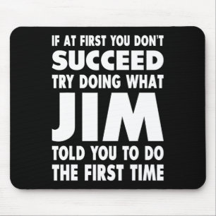 Mousepad Jim Name Personalizou a Piada de Natal do Brincade