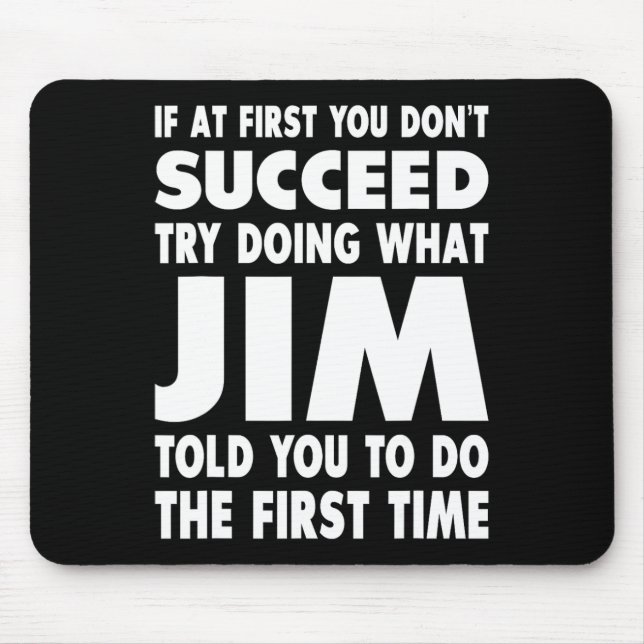 Mousepad Jim Name Personalizou a Piada de Natal do Brincade (Frente)