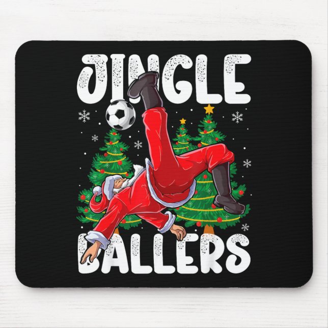 Mousepad Jingle Ballers Santa Football Christmas Soccer Pla (Frente)