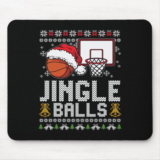 Mousepad Jingle Balls Feia Natal Pajama Legal Esporte X-Mãe (Frente)