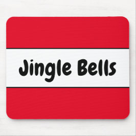 Mousepad JINGLE BELLS Brilhante Vermelho Cor-de-rosa