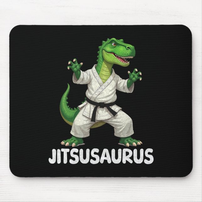 Mousepad Jitsusaurus Dinossauro Karatê Artes Marciais Diver (Frente)
