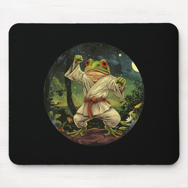 Mousepad Jiu-Jitsu Sapo Kickboxing Floresta Taekwondo Rã (Frente)