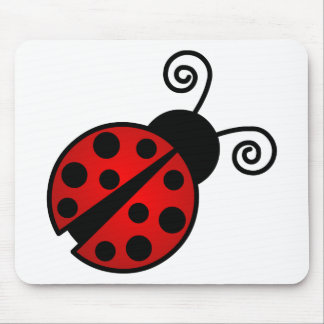 Mousepad Joaninha bonito - vermelho e preto