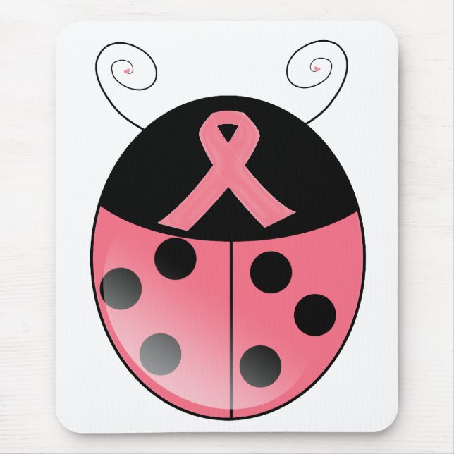 Mousepad Joaninha cor-de-rosa (Frente)