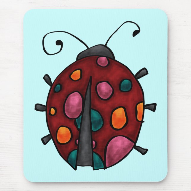 Mousepad Joaninha de Desenho Animado Fofa (Frente)