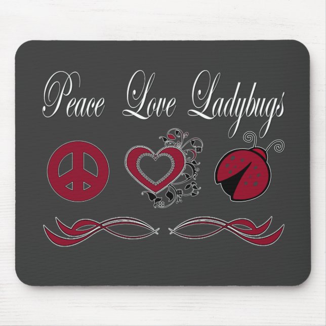 Mousepad Joaninhas do amor da paz (Frente)
