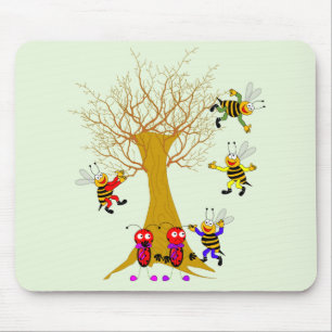 Mousepad Joaninhas e abelhas da aventura da árvore de Buzz