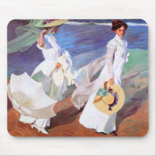 Mousepad Joaquin Sorolla Women Walking Beach