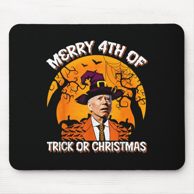 Mousepad Joe Biden Feliz 4º de Halloween Travessuras ou Doc (Frente)