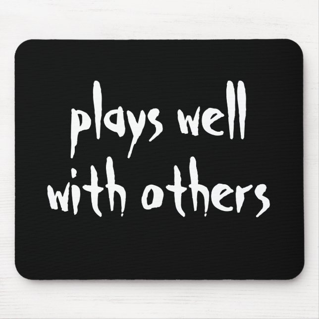 Mousepad Joga Bem Com Outros Pad Preto Do Rato (Frente)
